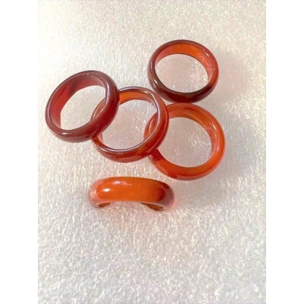 Colorful Agate Rings - 18 Total Rings -Sizes in Description - Picture 2 of 8